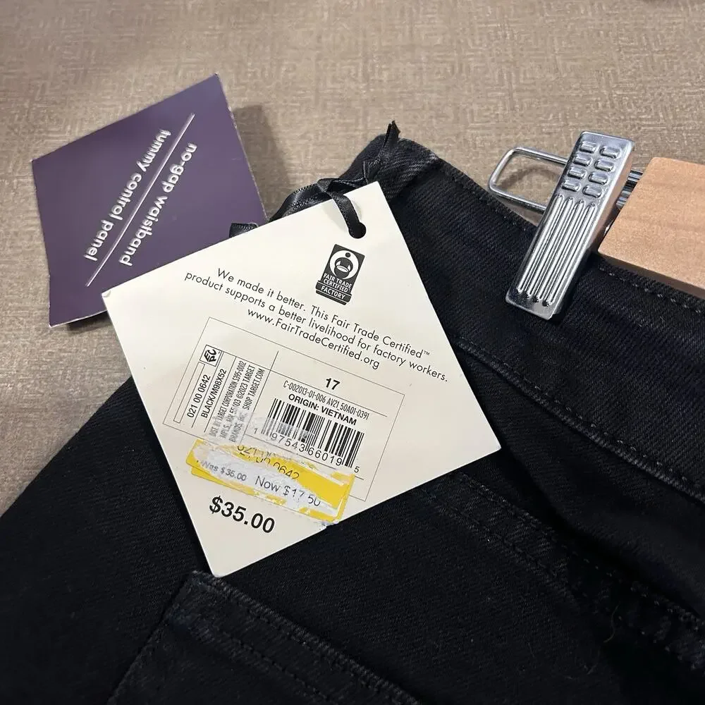 Ava & Viv High Rise Flare Jeans women's size 26 NWT Black